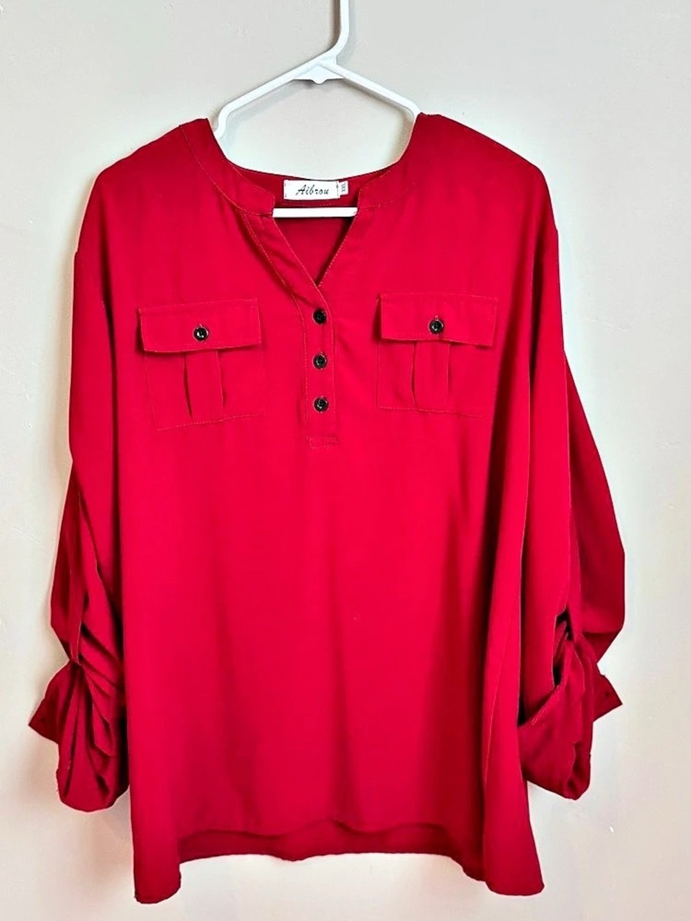 Aibrou Red Blouse